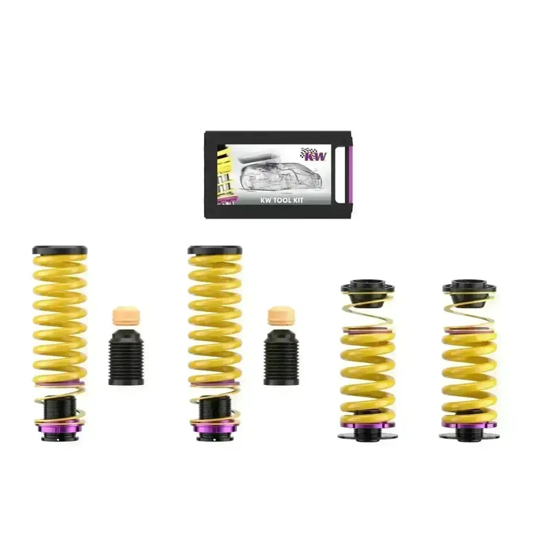 KW Gewindefahrwerk Set mit gelben Federn und KW Tool Kit, Tuning Zubehör von KTH Shop
