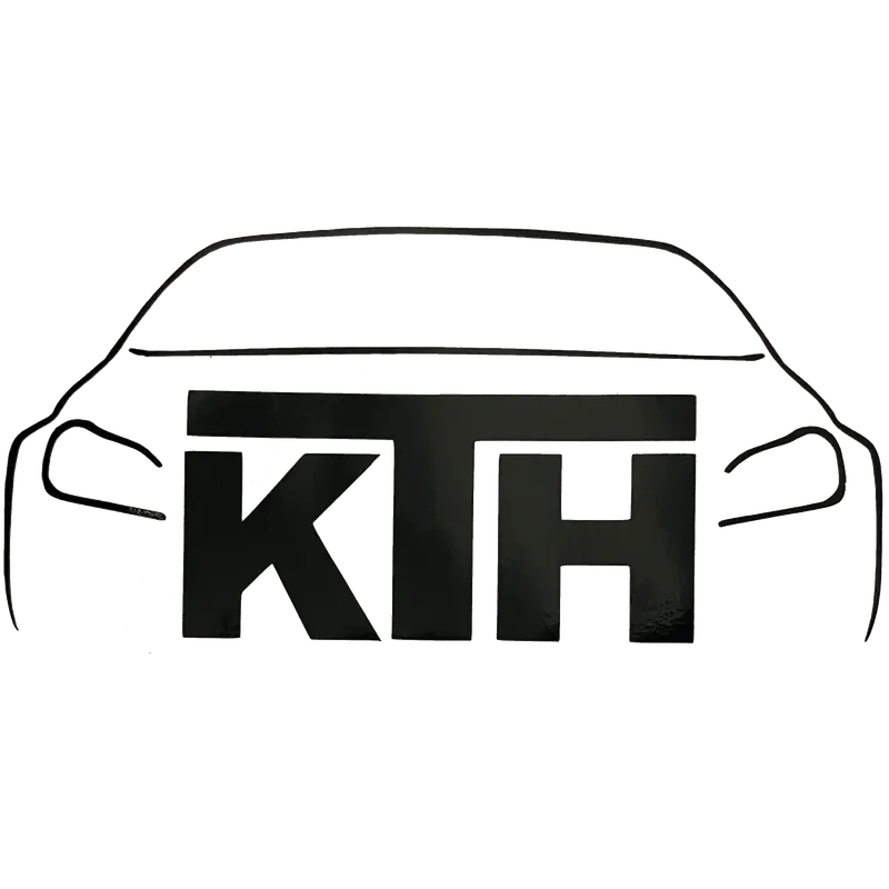 Schwarzer KTH Autoaufkleber, Umriss eines Autos, Tuning Sticker vom KTH Shop
