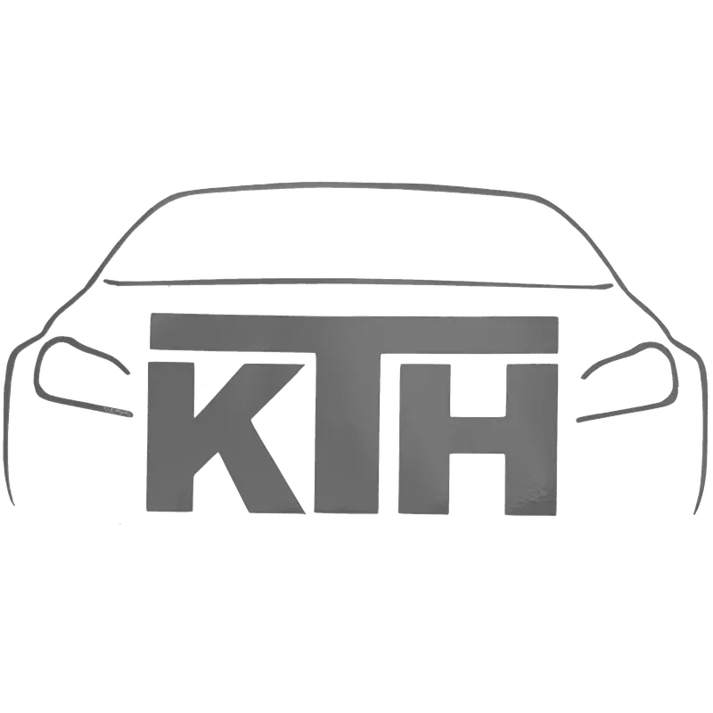Silberner KTH Shop Autoaufkleber, stilisierte Autoform, Tuning Zubehör online