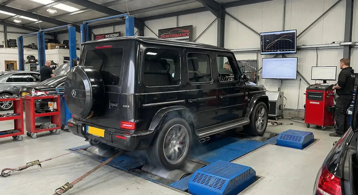 Mercedes-AMG G63 W463A auf dem Leistungsprüfstand