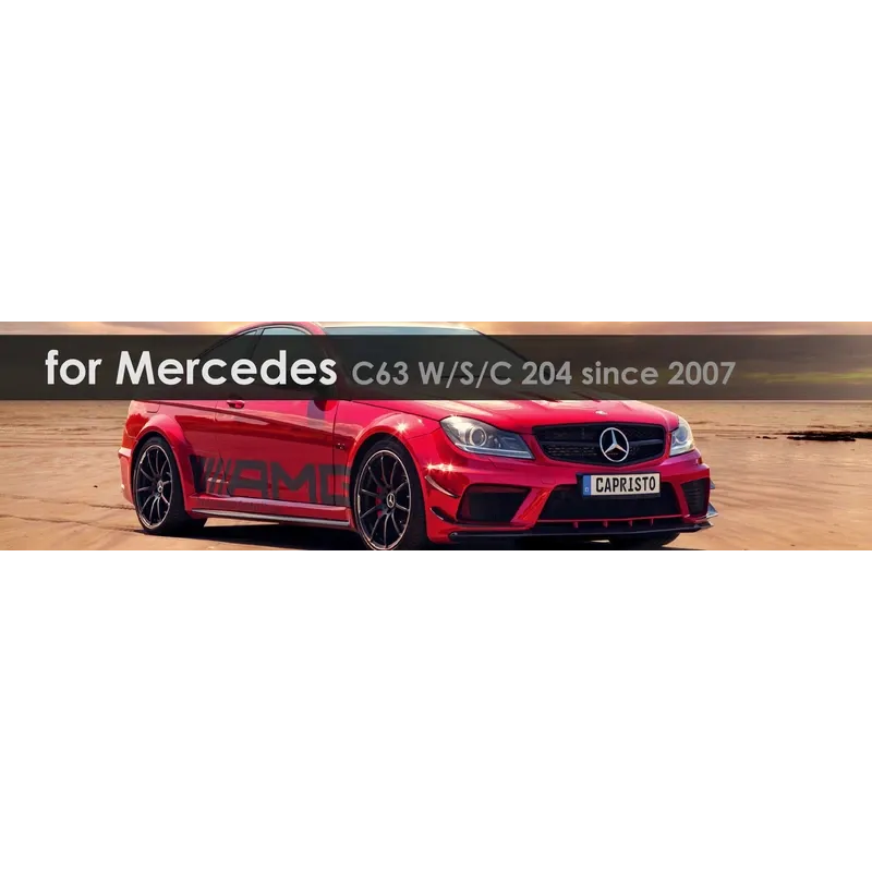 C63 W/S/C 204 | Capristo - Fächerkrümmer (R/L) mit 2x Sportkatalysatoren 250-Zeller (R/L) inkl. Nachkatersatzrohre