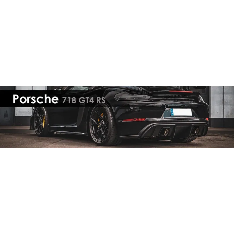 Capristo - Endschalldämpfer mit Klappen und CES-3 Steuerung, ohne Endrohre, zur Verwendung der originalen Endrohre. | passend für Porsche 718 GT4 RS