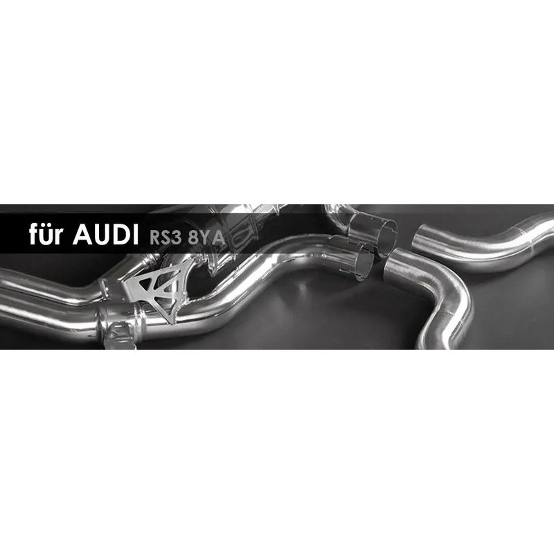 Capristo - Exhaust system for the sedan model with electric flaps for use with the original actuators Optional 04AZ 007 03 009 A Remote control kit E2E with wiring harness and remote control | passend für Audi RS3 Sportback (8YA)