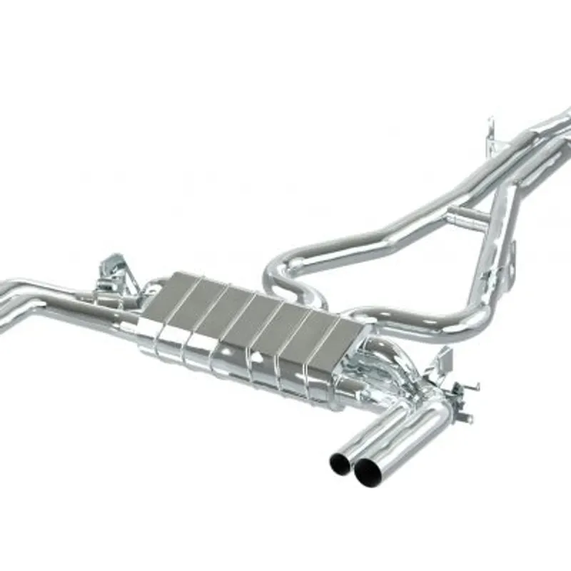 Capristo - Exhaust system with electric flaps. Double, round carbon tailpipes available in black, silver and red (Ø95), right and left | passend für Audi TT RS 8S