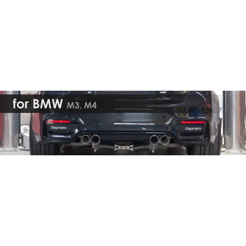 M4 | Capristo - Rear silencer with straight, polished stainless steel tailpipes, programmable flap control CES-3 with ECE approval (exclusive Cabriolet) | passend für BMW M3