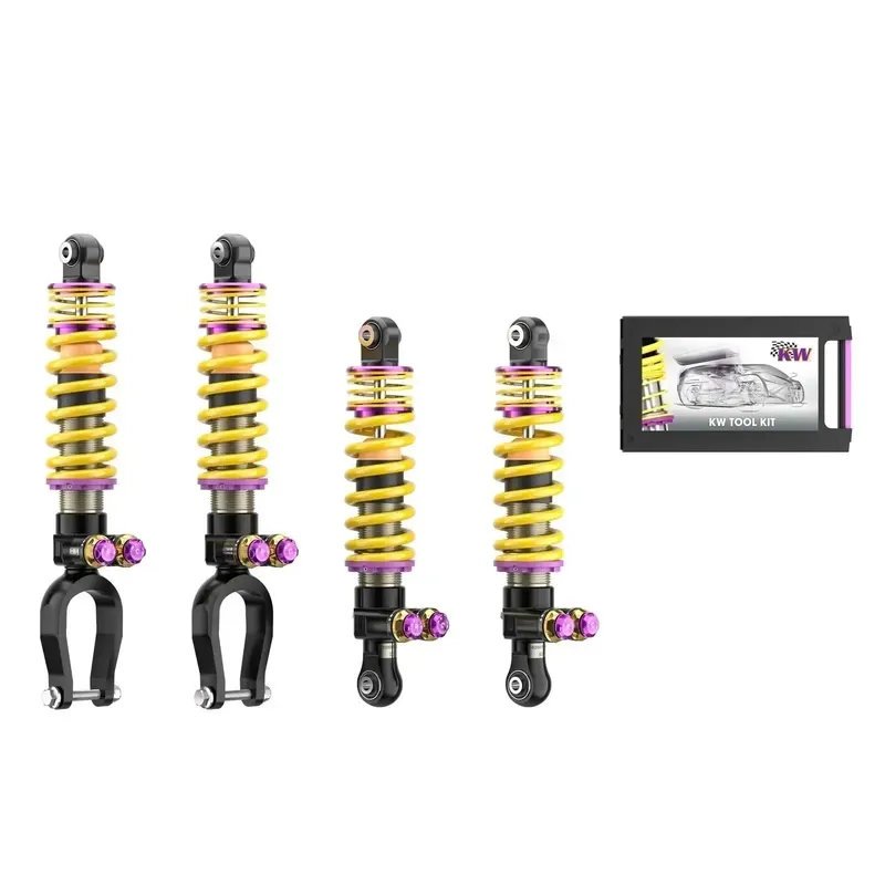 KW Gewindefahrwerk Set mit gelben und violetten Federn, KTH Shop Tuning Zubehör