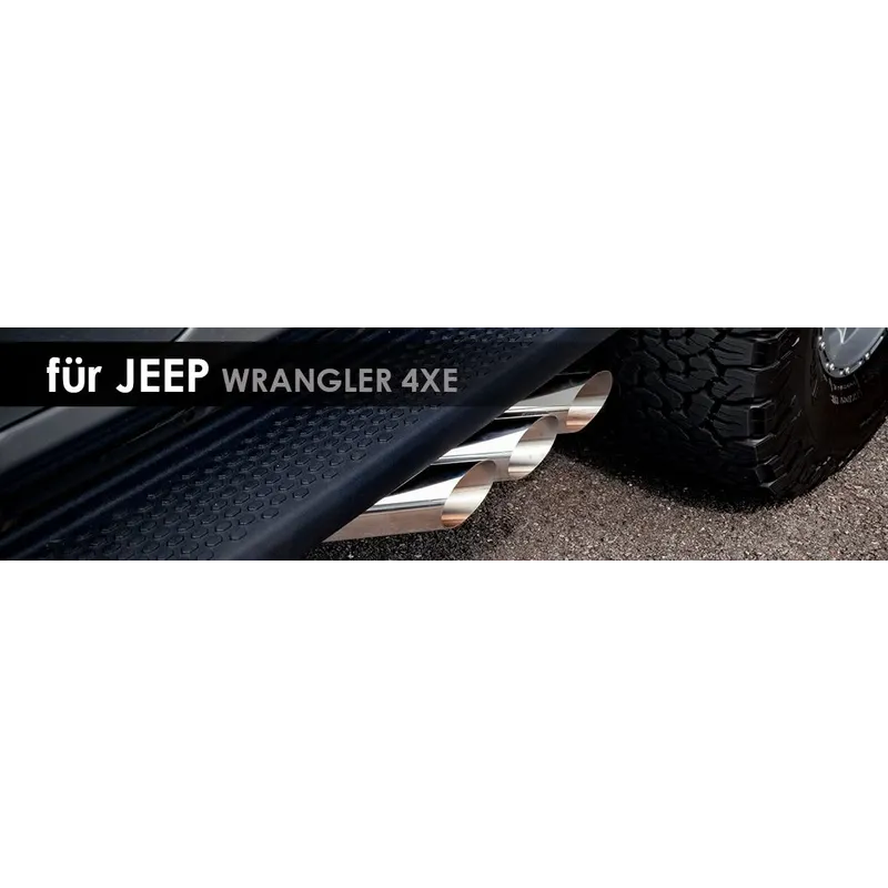 Wrangler 4XE | Capristo - Abgasanlage, Downpipe mit 250 Zellen Sportkat und programmierbarer EVCU-1 Steuerung Nur zur Verwendung mit originalen Trittbrettern!