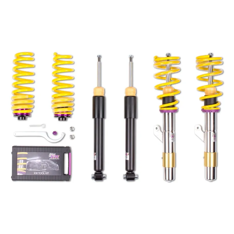 KW Gewindefahrwerk V1 inox passend für BMW 1er F20 / BMW 3er F30 u. a.