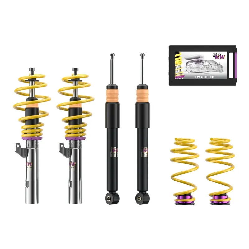 KW Gewindefahrwerk V1 inox passend für Seat Leon 1P / Volkswagen Golf VI 5K u. a.