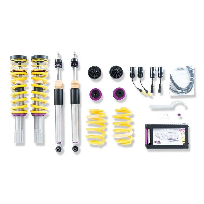 KW Gewindefahrwerk V3 inox (inkl. Stilllegung f. elektr. Dämpfer) passend für Audi A4 B9 / Audi A5 F5