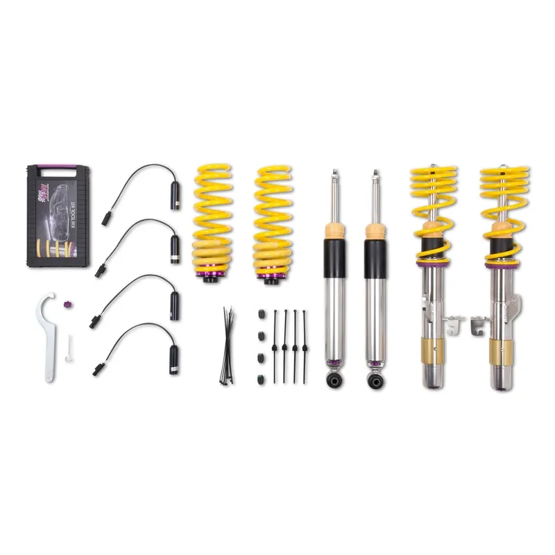 KW Gewindefahrwerk V3 inox (inkl. Stilllegung f. elektr. Dämpfer) passend für BMW 1er F20 / BMW 3er F30 u. a.