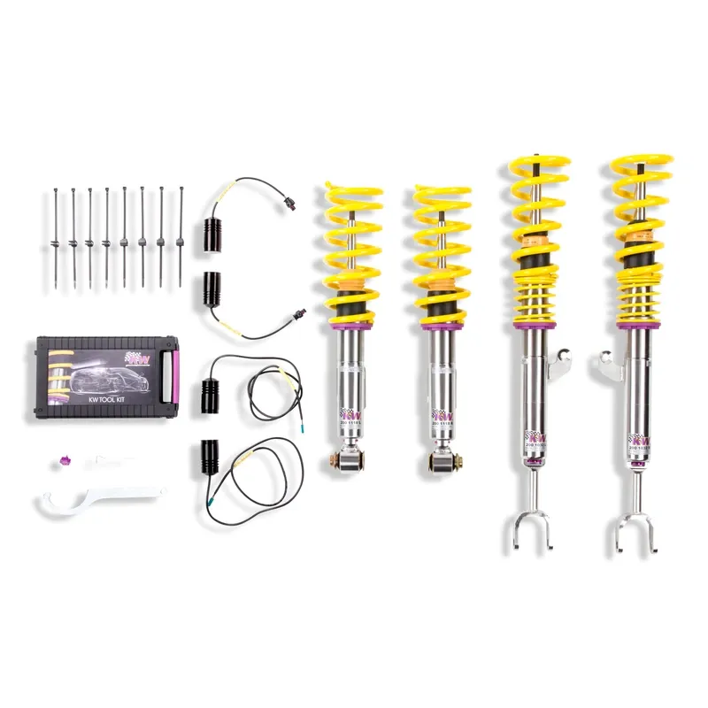 KW Gewindefahrwerk V3 inox (inkl. Stilllegung f. elektr. Dämpfer) passend für BMW 6er F12