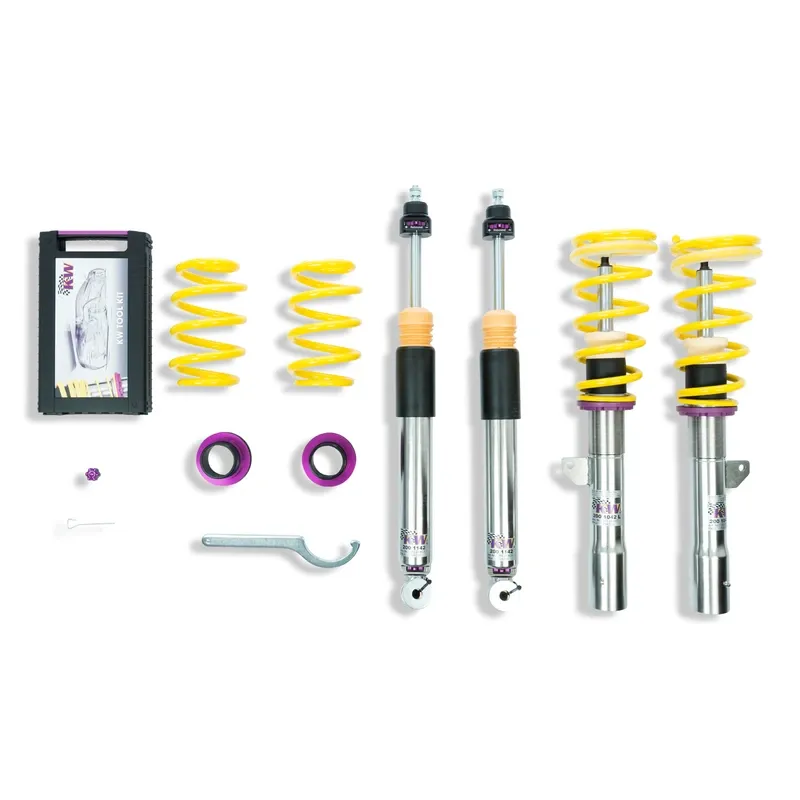 KW Gewindefahrwerk V3 inox passend für BMW 2er Active Tourer F45 / BMW X1 F48 u. a.