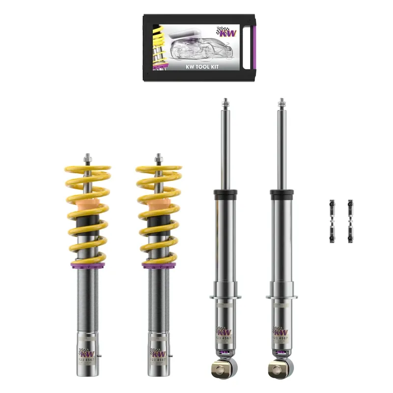 KW Gewindefahrwerk V3 inox (inkl. Stilllegung f. elektr. Dämpfer) passend für BMW 5er G60