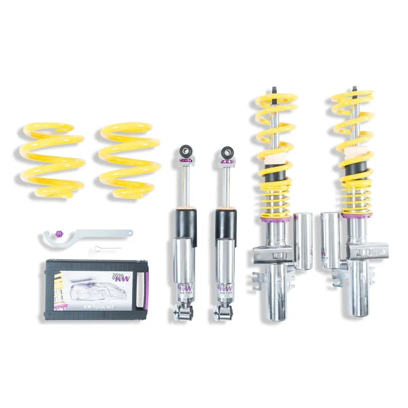 KW Gewindefahrwerk V3 inox passend für Volkswagen California T5 / Volkswagen Caravelle T5 u. a.