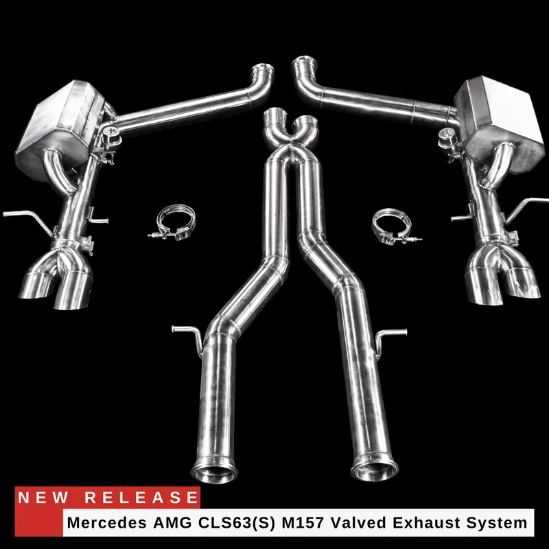 Mercedes AMG CLS63 (218) M157 5.5L V8 BiTurbo Valved Cat Back Exhaust System 76mm/3in – BlackBoost performance part