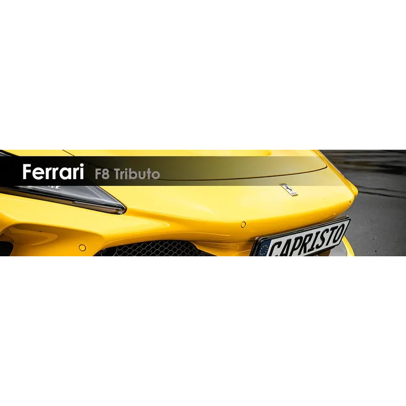 F8 Tributo | Exhaust System | Capristo - Komplettsystem mit 250 Zellen Sportkatalysatoren und Hitzeschutz, inkl. OPF-Ersatzrohren mit pneumatischen Ventilen zur Verwendung mit der Original-Ventilsteuerung.